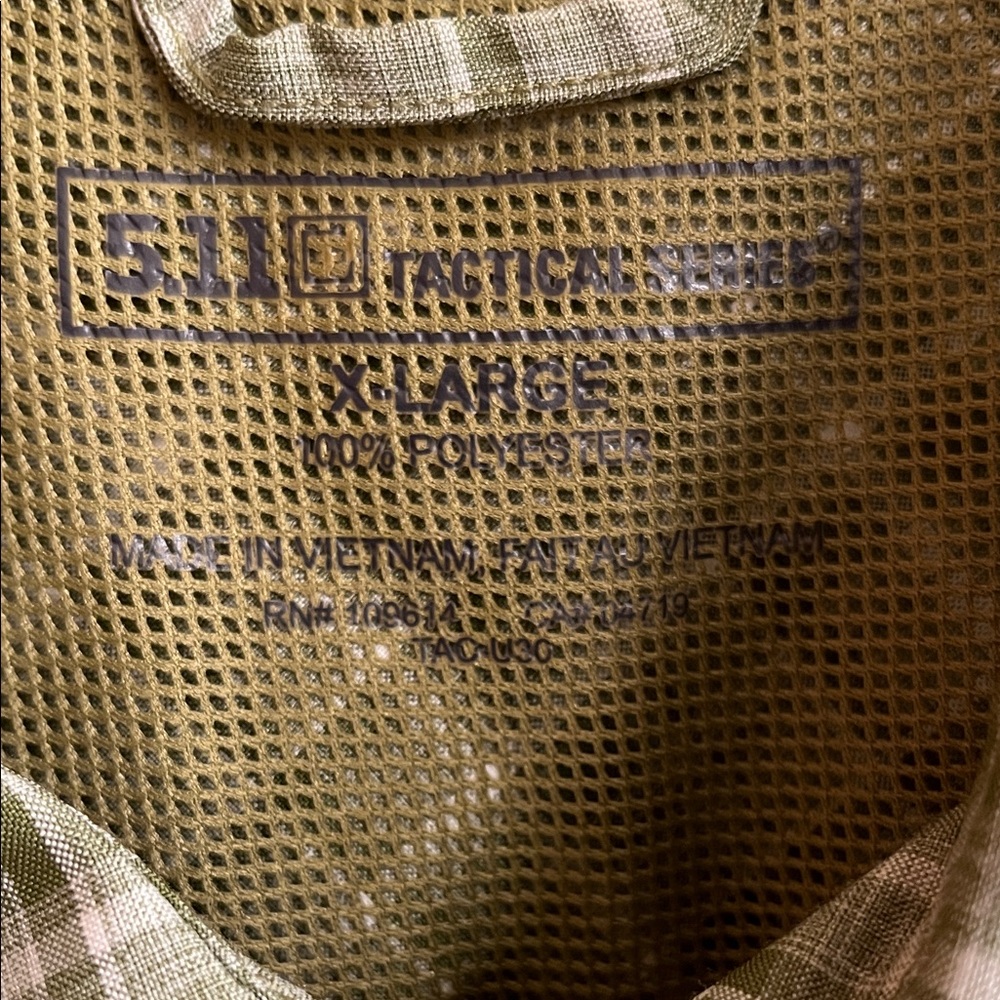 5.11 Tactical Green Plaid Button-Down Shirt - Picture 2 of 6